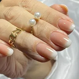 HAPPY FINGERS 12 Reusable Handmade Press On Nails For women's Designer With Glue for Women And Girls (204)-picture-58