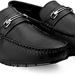 viru formal Men's Classic Leather Oxford Shoes, Round Toe, Black, Formal Wear-picture-50