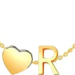 Lovely Alphabet 'R' Locket Chain Double Pendant Initial for girls women men boys girlfriend Gold-plated Brass Pendant-image-46