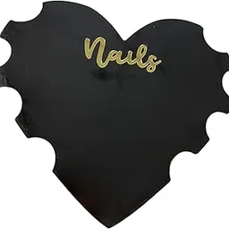 FABLOFT Manicure Photo Prop Fashion Professional Compact Heart Shape for Artist Gift black-image-45