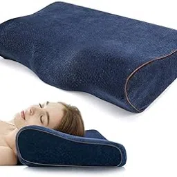 Rylan Memory Foam Pillow,Orthopedic Pillow for Neck Pain Cervical Contour Memory Foam Pillow,Orthopedic Pillow for Neck Pain,Orthopedic Contour Pillow Support-(Blue1, Pack of 1)…-picture-11