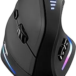 Gaming Mouse with 5 D Rocker, TRELC Ergonomic Mouse with 10000 DPI/11 Programmable Buttons, RGB Vertical Gaming Mice Wired for PC/Laptop/E-Sports/Gamer (Black)-picture-36