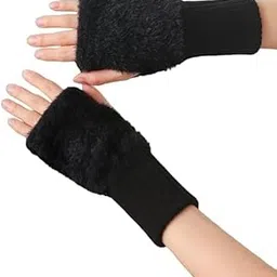 Women's Fingerless Gloves Faux Rabbit Hair Fur Thumb Hole Winter Warm Comfortable Knit Arm Sleeves Winter Accessories Hand Warmer Typing Reading Driving Gloves-picture-55
