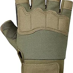 Key Fit Half-Finger Tactical Gloves, Breathable & Lightweight Design, Gloves for Men for Outdoor Sports, Hunting, & Workout | Comfortable Multi-Purpose (Green, M)-picture-19
