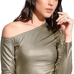 Tokyo Talkies Women's Solid Relaxed Fit Tops-picture-60