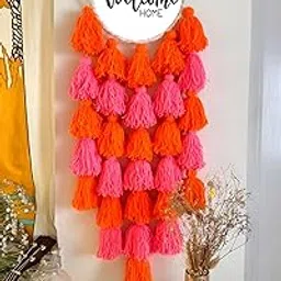 NYSARG Handmade Welcome Dream Catcher, Pink Plum Large Size-picture-23