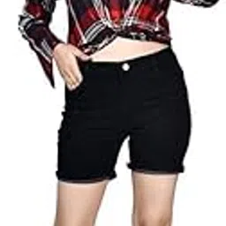 Kick Frick Women Casual Denim Shorts Black 32-picture-55