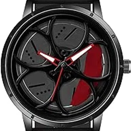 shocknshop RevolveX Rotating Hollow Wheel Hub Creative Fashion Analog Silicone Magnetic Strap Wrist Watch for Men Boys -WCH367-picture-53