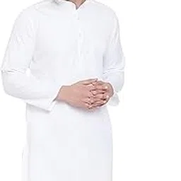 aaryavar Men's Khadii Cotton- White Kurta Only-picture-34