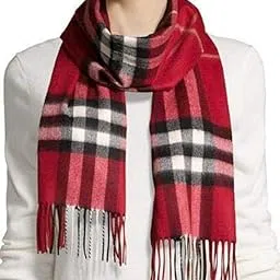 vkg Men's and Women's CheckeRed Checkered Check Fleece Muffler Cum Scarf (Red Checkered Check, Free Size)-picture-11