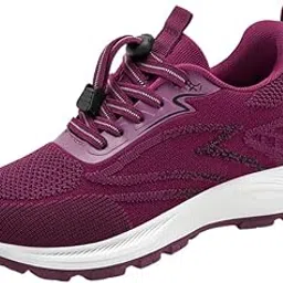 carl vinson Women's Spring Walking Shoes | Breathable & Comfortable Sports Shoes | Lightweight Shoes for Middle-Aged Women| 41 | Dark Purple-picture-16