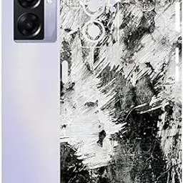 AtOdds - Compatible for Oppo A57 (5G) Mobile Back Skin Sticker - Lamination - Rear Screen Guard Protector Film Wrap (Coverage - Back+Camera+Sides) (Design - Messed)-picture-24