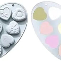 Heart-Shaped Silicone Baking Mould, 10 Cavity Design, Pastel Colors | Chocolate Resin DIY Table Decoration Word Sign Molds Romantic Resin Silicone Mould-picture-33