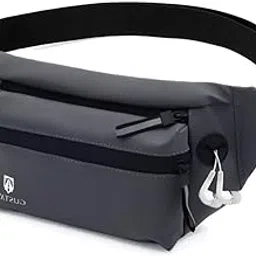 Grey Large Waterproof Sling Backpack Chest and Waist Bags,Fanny Pack Cross Body Travel BumBag Men & Women for Hiking,Travel,Camping,Running,Sports,Outdoors with Adjustable Strap-image-6