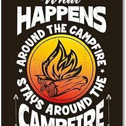 Honey Dew Gifts Camping Signs, What Happened Around The Campfire Stays in The Campfire, 9 x 12 inch Novelty Tin Camper Decor-picture-16
