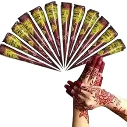Red Colour Pasete Mehandi Cones Pack | SL_3-picture-24