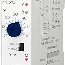 RD Automation SD-224 Star Delta Timer, White, 415V AC, 2 Relay O/P, 9x2.5x7.2cm, Din Rail Mounting-picture-32