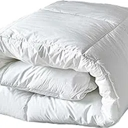 RAJVEER TEXTILE Pure Microfiber with 400GSM King Size (90" X 104") All-Season Extra Soft Luxurious Classic Light Down Alternative 1 Piece Comforter Dohar(White Color)-picture-10