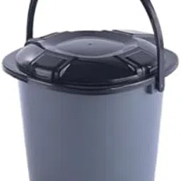 NEXTPRO 7 Ltr Plastic Dustbin for Home with Pedal, Lid & Handle | Dustbin for Kitchen, Bathroom & Office | Garbage Bin for Wet or Dry Waste | Check Dhakkan- Grey & Black-picture-49