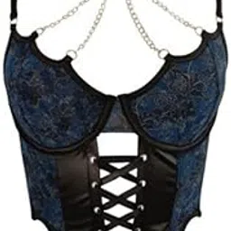 Collar Chains Body Shaper with Steel Ring & Fishbone Small Vest Straps | Polyester Fabric | Adjustable Buckle-image-51