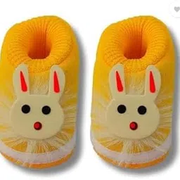 Unisex Newborn Baby Booties Baby First Walking Soft Fabric Fur Shoes With Anti Slip Sole Toe Multicolor (0-12Months) (Yellow, UK Footwear Size System, Infant, Age Range, Medium, 0 Months, 3 Months)-picture-18