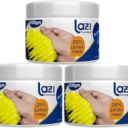 LAZI (Yellow Pack3) Multipurpose Keyboard PC Dust Cleaning Cleaner Slime Gel Jelly Putty Kit Magic Universal Super Clean Gel for Keyboard Laptop Car Accessories Electronic Product per Container 200gm-picture-33