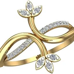 dishis 14K /18K Yellow Gold Diamond Ring for Women-picture-55