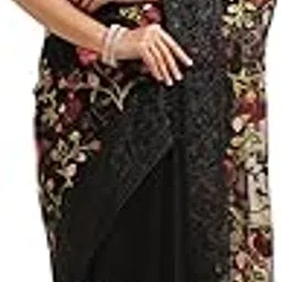 satvashiv Womens Graceful Embroidery Net Saree Flower-01-picture-44