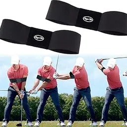2 Pcs Golf Swing Trainer Arm Band Black Training Aid for Aright Posture & Stick Control Durable Golf Accessory for Beginners Golf Set Compatible-image-78