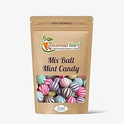 Seasonal Kart Colorful Mints Drops Candy 200 gm for Kids Young Ones, Senior Citizens, Just for Everyone-picture-24