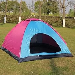 TAITHI Large & Easy Set up Waterproof Portable Plastic 6 Person War Base Family Camping Tent with Travel Carry Bag (Multicolour)-picture-12