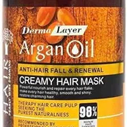 DermaLayer Argan Oil Anti-Hair Fall & Renewal Hair Mask | Deep Nourishment & Repair | For Dry & Damaged Hair | With Vitamins & Antioxidants | Vegan & Cruelty-Free | 1000 ml-picture-55