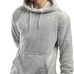 overlays Polar Men's Oversized Hoodie | Polyester Material with Cotton Lining | Comfortable & Stylish Hoodie for Men | Foxy Grey-picture-55