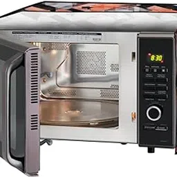 Stylista microwave oven cover compatible for IFB 23 Liters Convection 23BC5, Dustproof, stainproof, Wipeable cover, Chekered Pattern Orange-picture-17