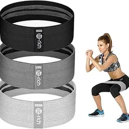 Te-Rich Resistance Bands for Legs and Butt, Fabric Workout Bands, Women/Men Stretch Exercise Loops, Thick Wide Non-Slip Gym Bootie Band 3 Set for Squat Glute Hip Training-picture-63