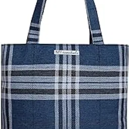 nfi essentials Tote Bags for Women with Zip, Handy Foldable Shopping Bag for Girls, Stylish Canvas Handbag Shoulder Carry Bag for Traveling & Daily Use image 1