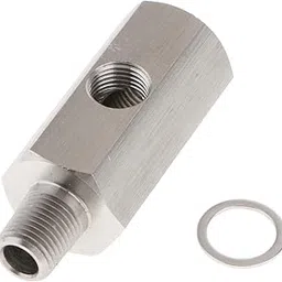Club Bollywood®1/8" Oil Pressure Sensor Tee Bspt Adapter Tee Sturdy for Npt Adapter| Motors | Parts & Accessories | Car & Truck Parts |Package Includes : 1X Sensor 1X Washer image 1