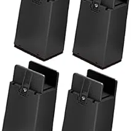 FABLOFT 4Pcs Bed Risers Fit Furniture Thickness 0.39-1.45inch for Couch Office Chair Black Plate Clamp-image-4