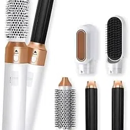 Drumstone (𝟏𝟓 𝐘𝐄𝐀𝐑𝐒 𝐖𝐀𝐑𝐑𝐀𝐍𝐓𝐘)5-in-1 Hair Dryer & Styler Brush – Multifunction Hot Air Brush with Interchangeable Heads for Drying, Curling, Straightening, Volumizing & Smoothing | Salon-Quality Styling Tool-picture-18