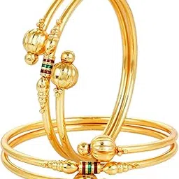 youbella Jewellery Traditional Gold Plated Bracelet Bangles Set for Girls and Women-picture-51