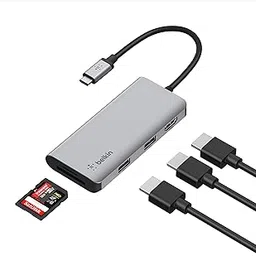 Belkin USB C Hub, 5-in-1 MultiPort Adapter Dock with 4K HDMI, 2 x USB A 3.1, SD Card Slot and microSD for MacBook Pro, Air, iPad Pro, XPS and More-image-67