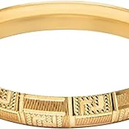 shining jewel - by shivansh Shining Jewel Designer Stylish Self Design Amritsari Gold Colour Sikh Kada for Men (SJ_3399)-picture-26