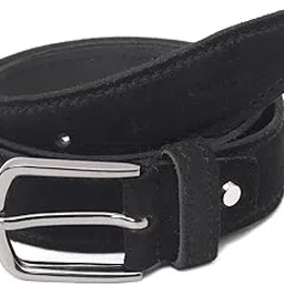 louis stitch Men's Italian Suede Leather Belt Handcrafted American Style Waist Strap with Glossy Buckle Premium Casual Belts for Men 1.5 Inch (38mm) (SUPL)-picture-53