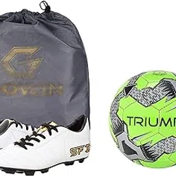 triumph Football Pvc Boss Green With Gowin Football Shoe Sf-2 White Size-2-picture-25
