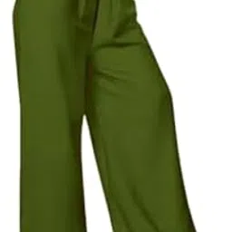 Women's Girls Green Flayer Relax Rayon Palazzo-picture-45