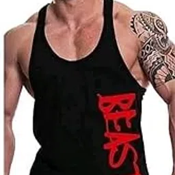 MASCARI Men's Regular Sleeveless Polyester Vest | Anti-Microbial | Anti Odor, Breath tech Super Soft & Comfort Fit Gym Vest for WorkoutT-picture-19