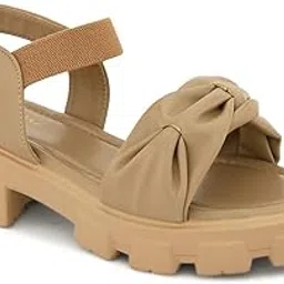 jm looks Women's Platform Sandals Chunky Sole Elastic Ankle Strap Open Toe Comfortable Summer Beach Shoes-picture-14