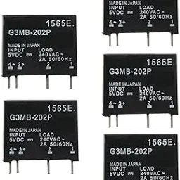 Lexiesxue 5pcs G3MB-202P G3MB 202P DC-AC PCB SSR In 5V DC Out 240V AC 2A Solid State Relay Module For Arduino-picture-24
