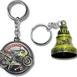 reena Guardian Bell & 360° Rotating Metal Keychain | Lucky Protection Biker Bell, Durable Key Holder for Motorcycle, Car & Everyday Use-picture-39