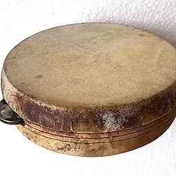 Khanjeera Hand Drum Percussion Dhapli Goat Skin Cover Wooden Professional Khamak-picture-25